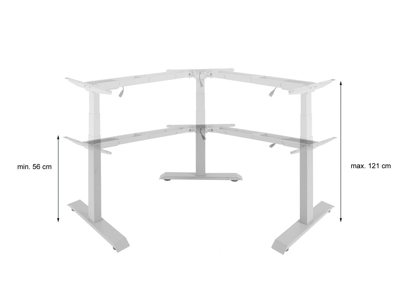 Cosmo Casa - Onderstel - Elektrisch verstelbaar - Metaal - Zwart - 47 kg