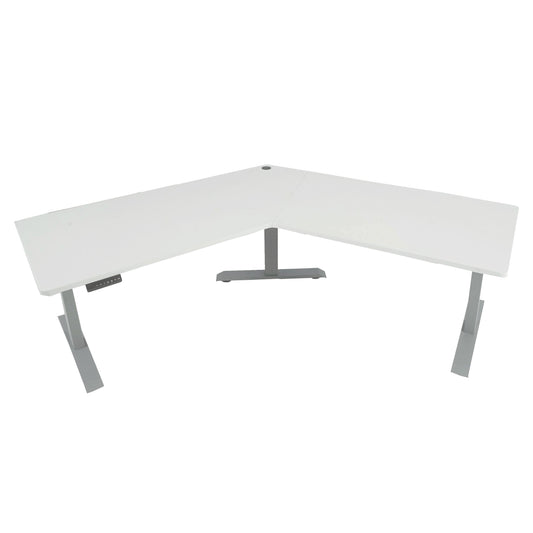 Cosmo Casa - Bureau - Elektrisch verstelbaar - Metaal - Wit-Grijs - 120°