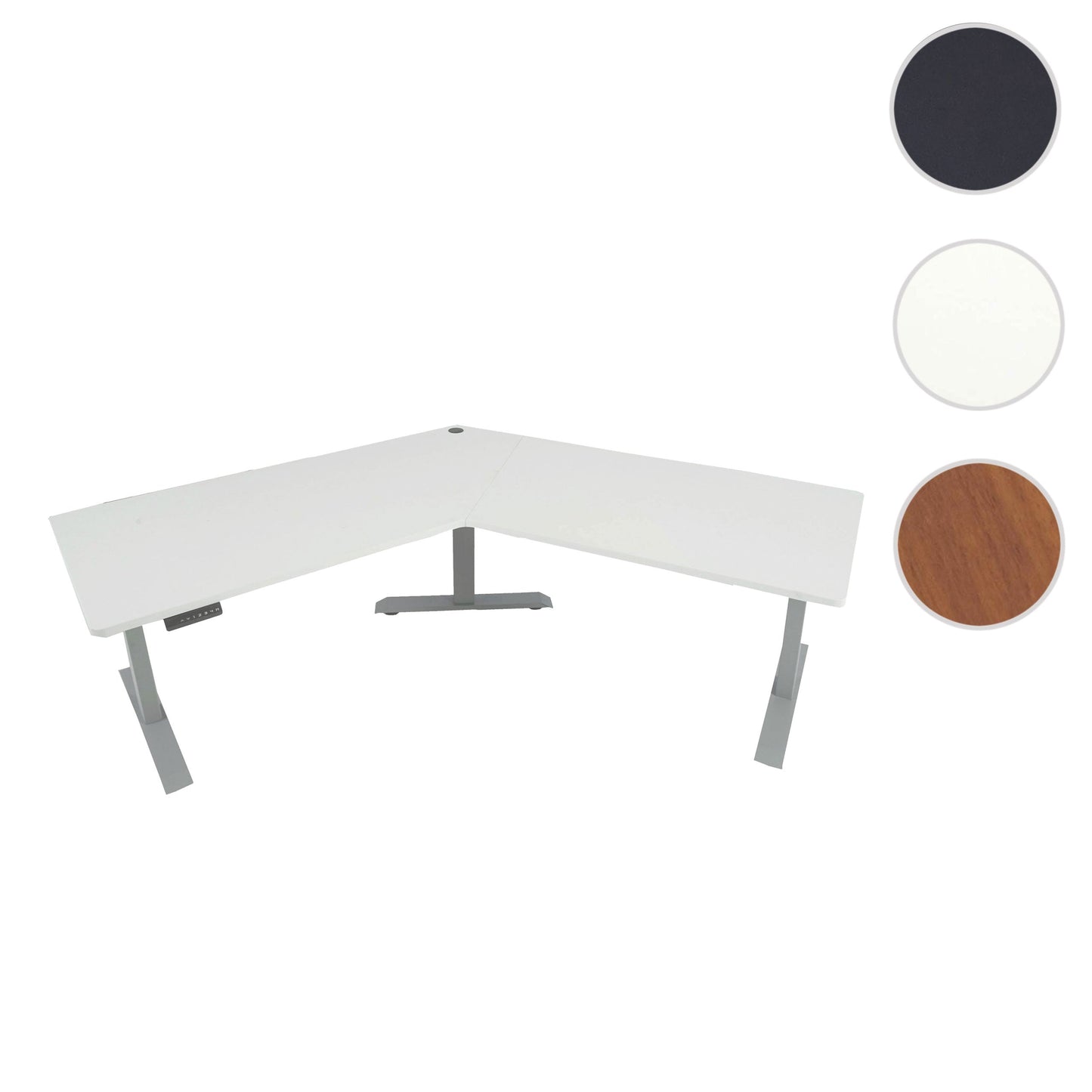 Cosmo Casa - Bureau - Elektrisch verstelbaar - Metaal - Wit-Grijs - 120°