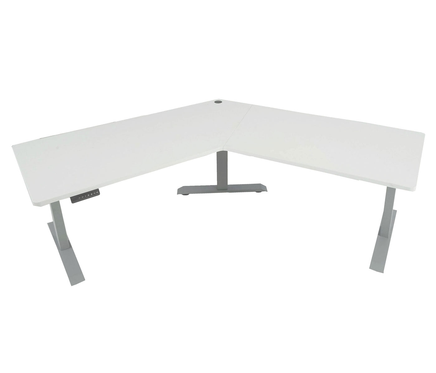 Cosmo Casa - Bureau - Elektrisch verstelbaar - Metaal - Wit-Grijs - 120°