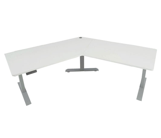 Cosmo Casa - Bureau - Elektrisch verstelbaar - Metaal - Wit-Grijs - 120°