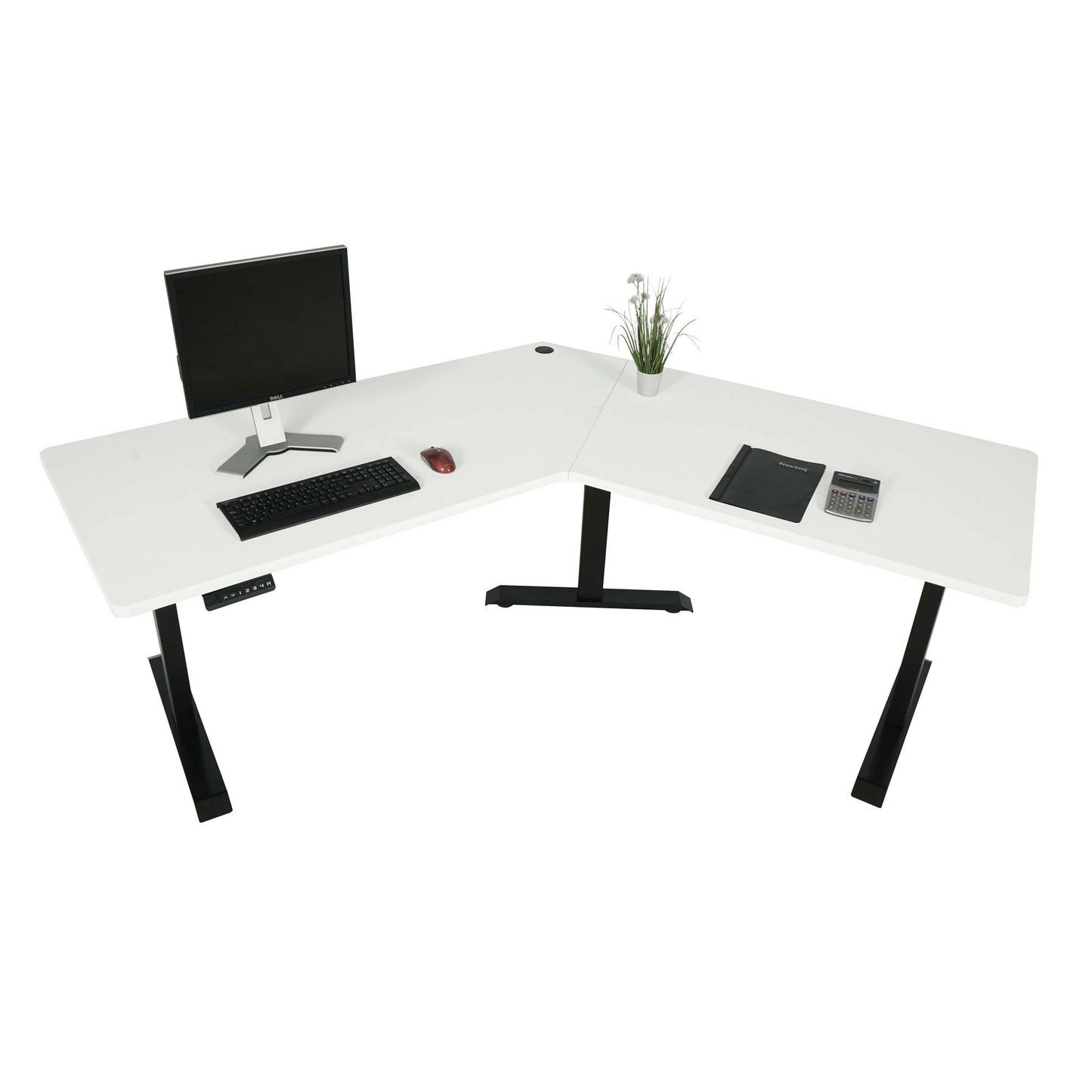 Cosmo Casa - Bureau - Verstelbaar - Metaal & MDF - Wit & Zwart