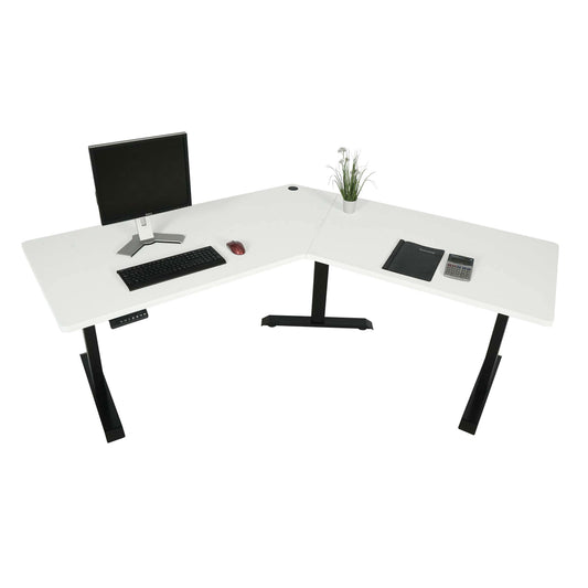 Cosmo Casa - Bureau - Verstelbaar - Metaal & MDF - Wit & Zwart