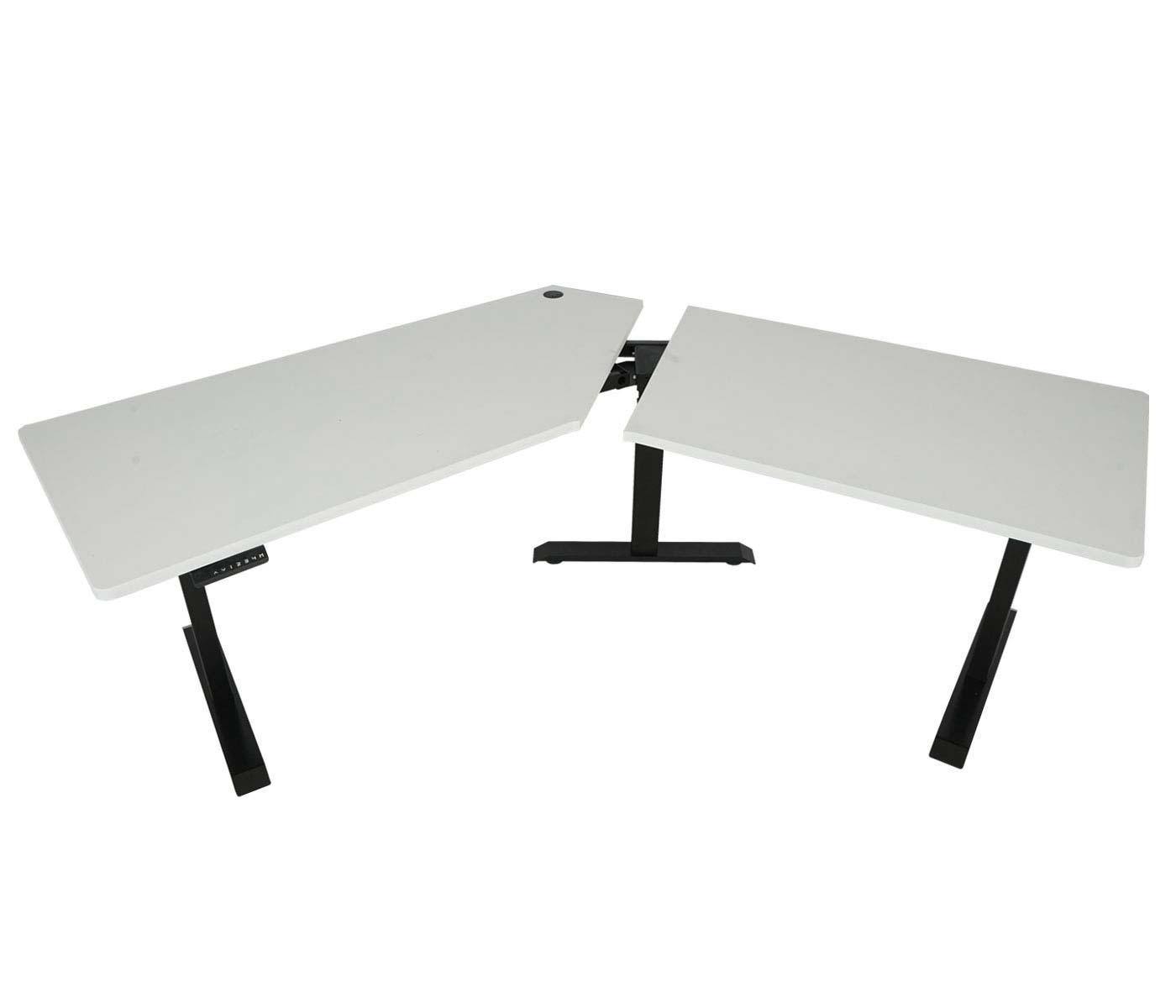 Cosmo Casa - Bureau - Verstelbaar - Metaal & MDF - Wit & Zwart