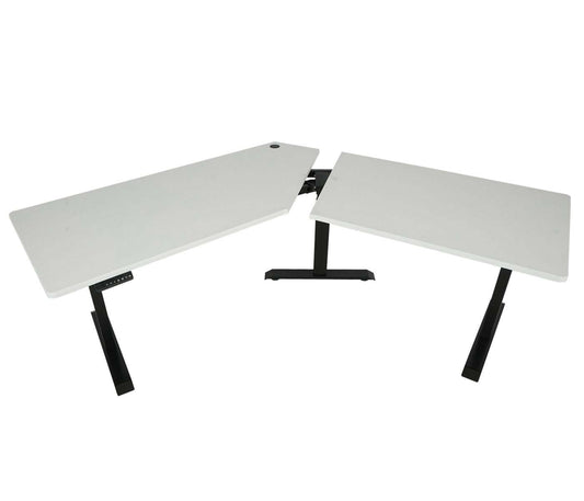 Cosmo Casa - Bureau - Verstelbaar - Metaal & MDF - Wit & Zwart