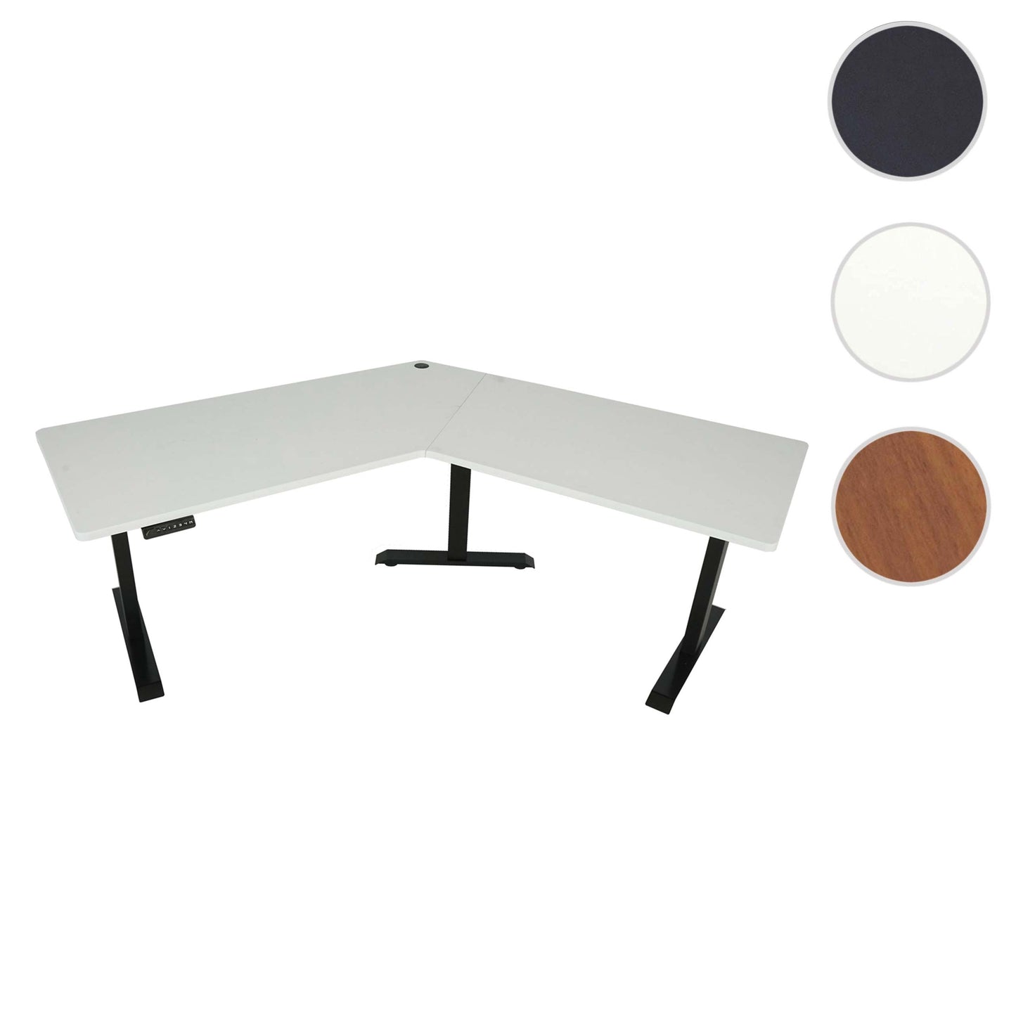 Cosmo Casa - Bureau - Verstelbaar - Metaal & MDF - Wit & Zwart