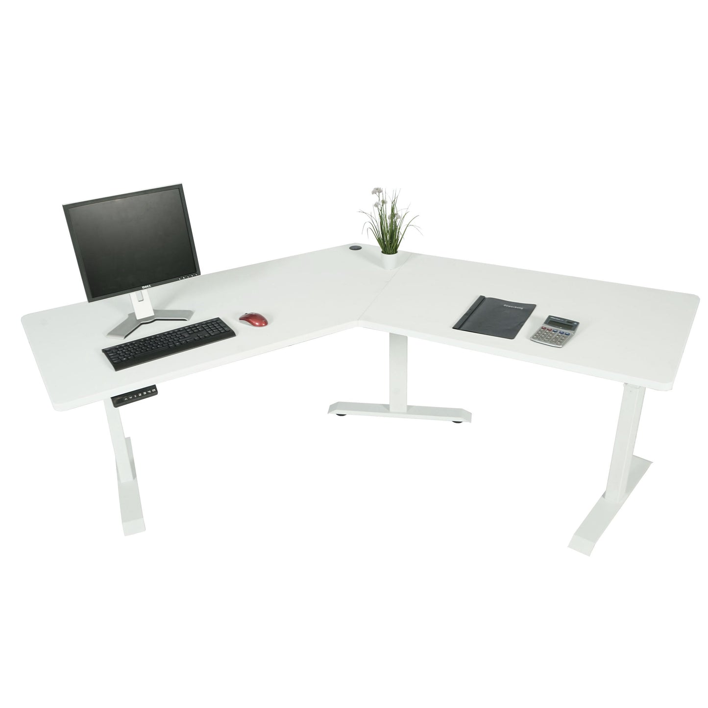Cosmo Casa - Bureau - Verstelbaar - Metaal & MDF - Wit