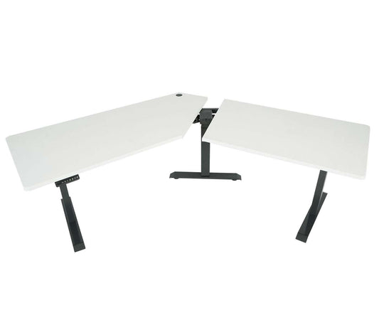 Cosmo Casa - Bureau - Verstelbaar - Metaal & MDF - Antracietgrijs