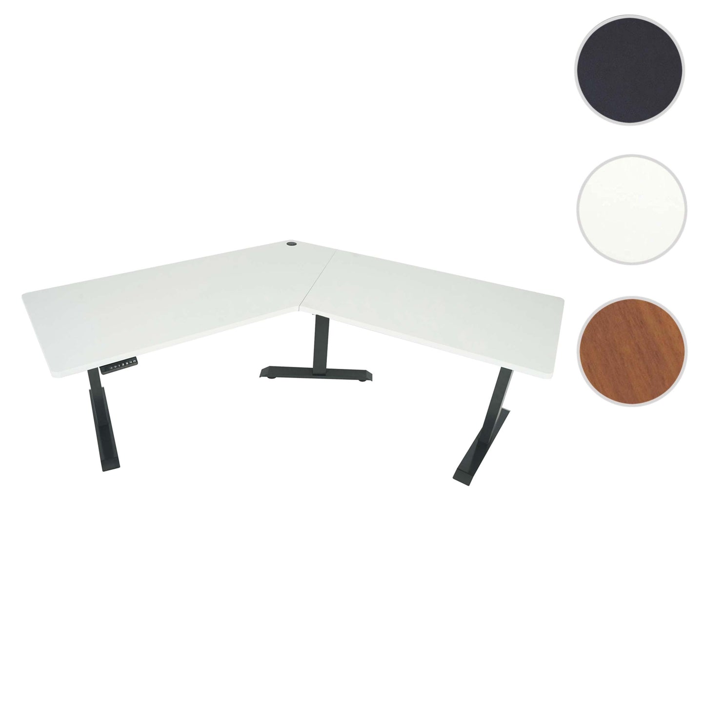 Cosmo Casa - Bureau - Verstelbaar - Metaal & MDF - Antracietgrijs