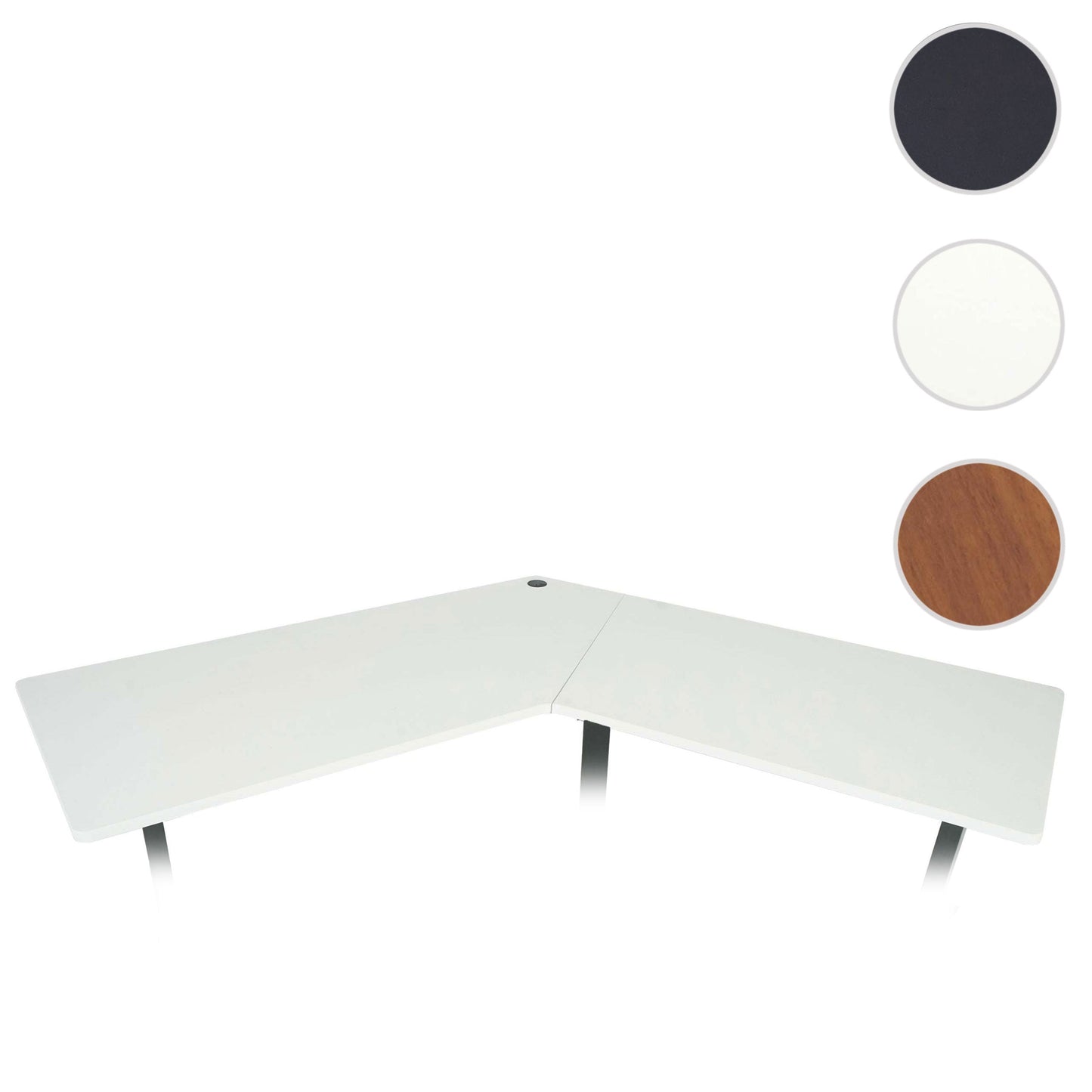 Cosmo Casa - Tafelblad Hoekbureau - Standaard - MDF - Wit - 120 cm