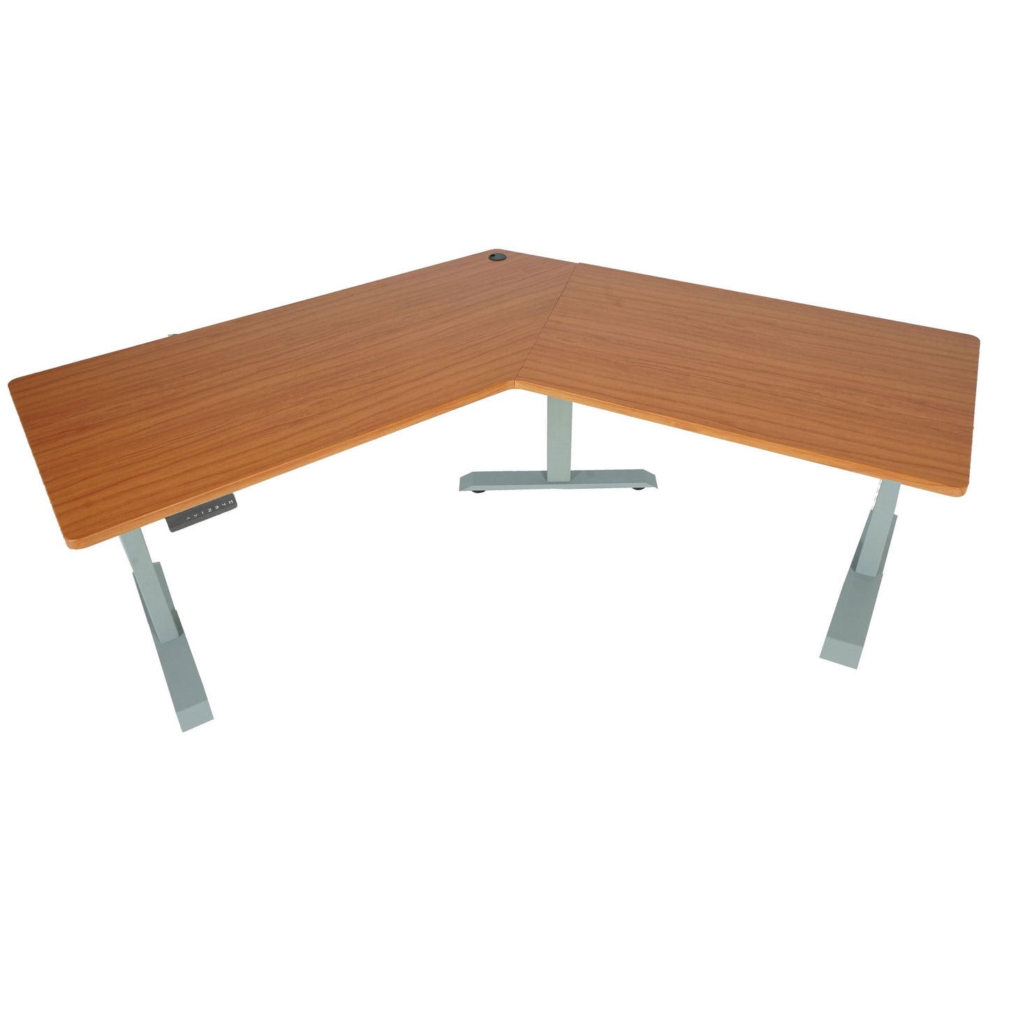 Cosmo Casa - Bureau - Verstelbaar - Metaal & MDF - Naturel & Grijs