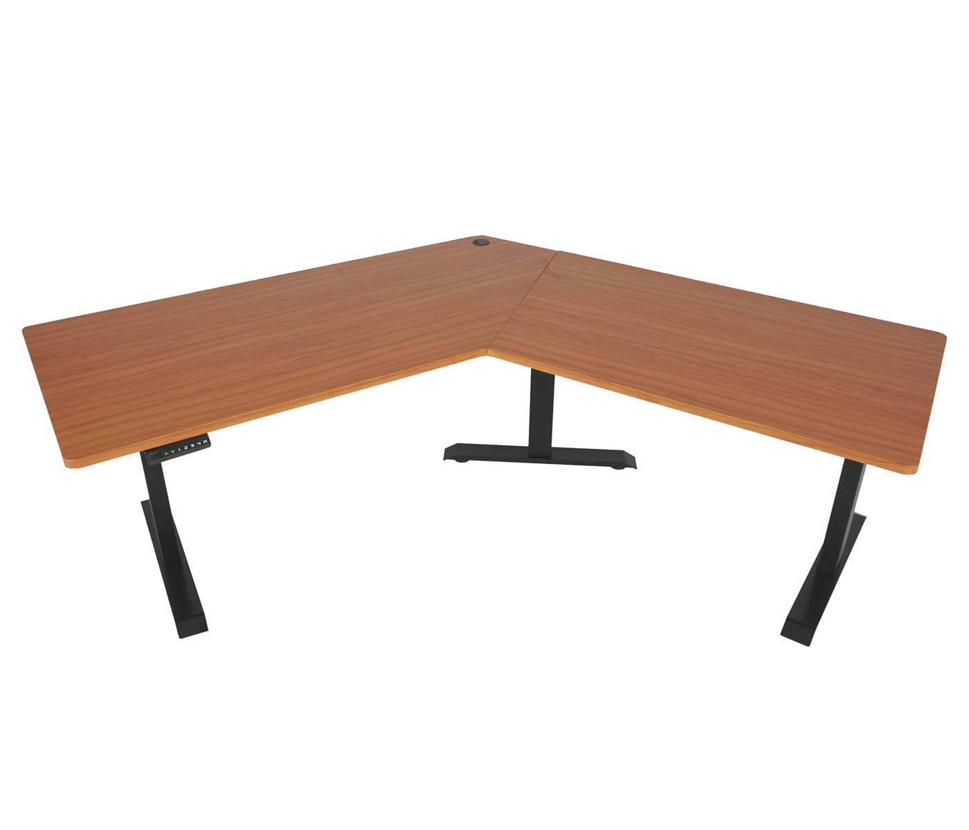 Cosmo Casa - Bureau - Verstelbaar - Metaal & MDF - Naturel & Zwart