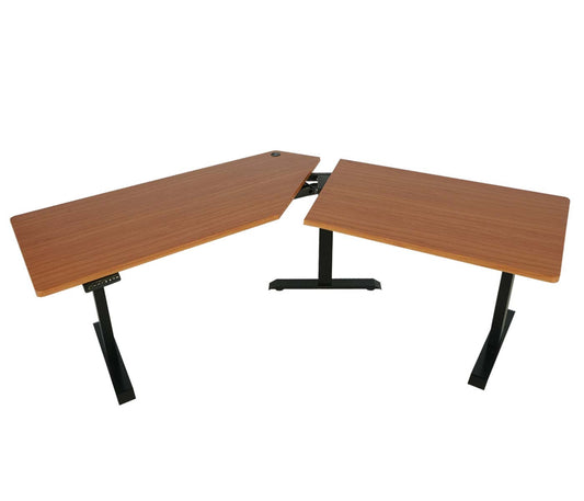 Cosmo Casa - Bureau - Verstelbaar - Metaal & MDF - Naturel & Zwart