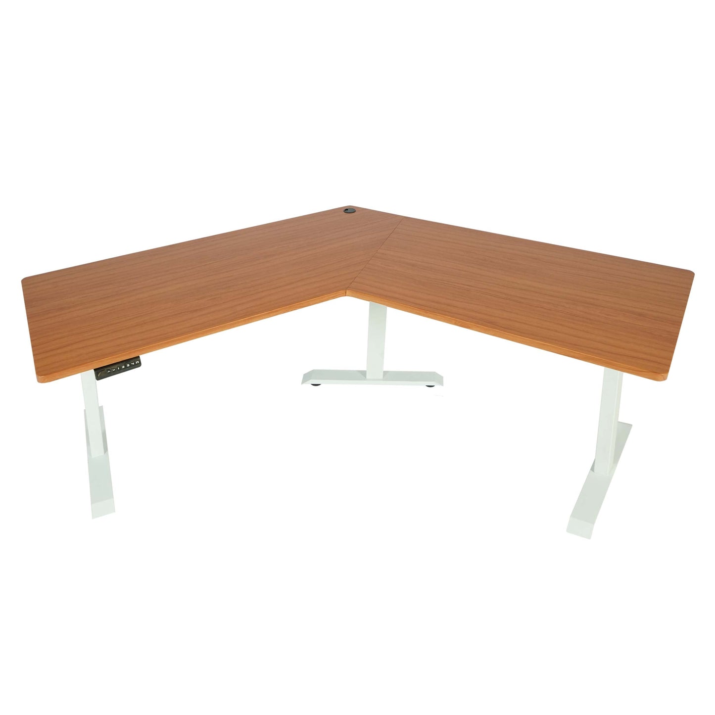 Cosmo Casa - Bureau - Verstelbaar - Metaal & MDF - Naturel & Wit