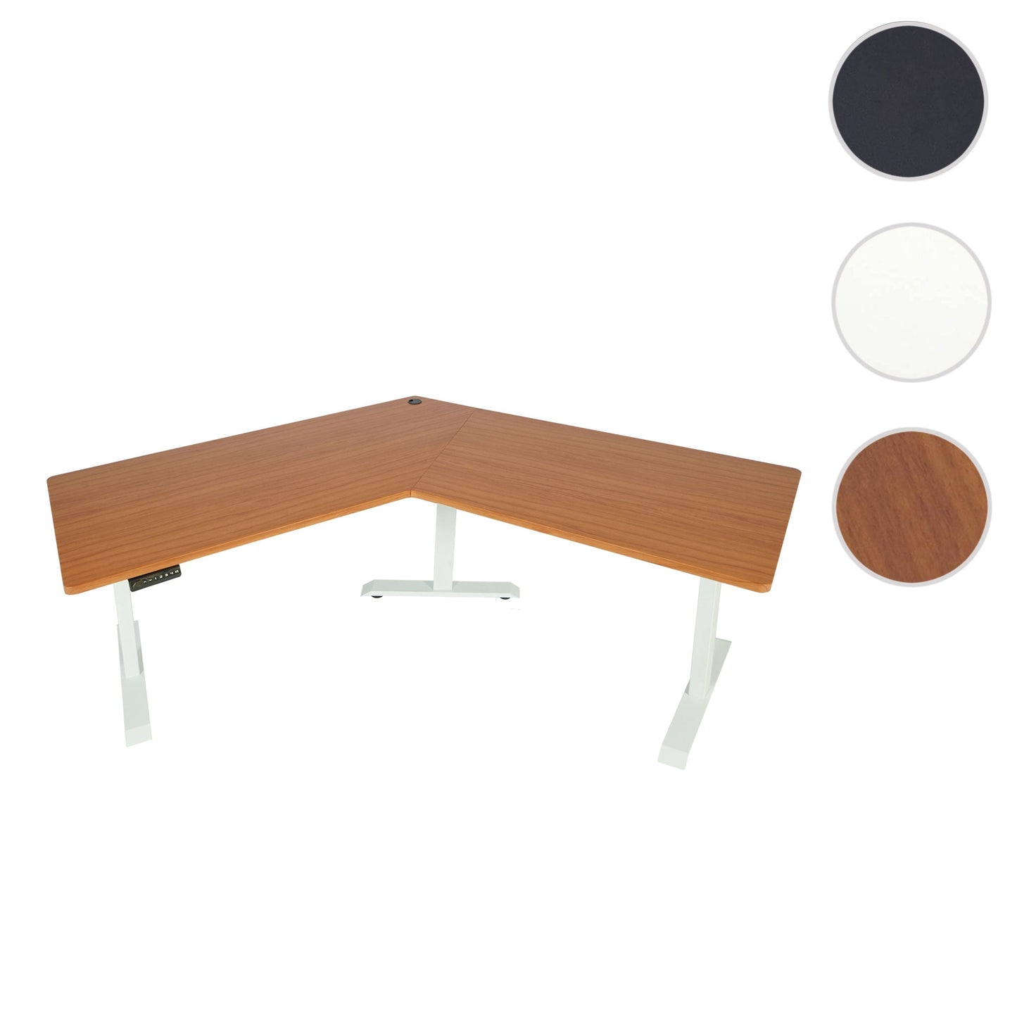 Cosmo Casa - Bureau - Verstelbaar - Metaal & MDF - Naturel & Wit