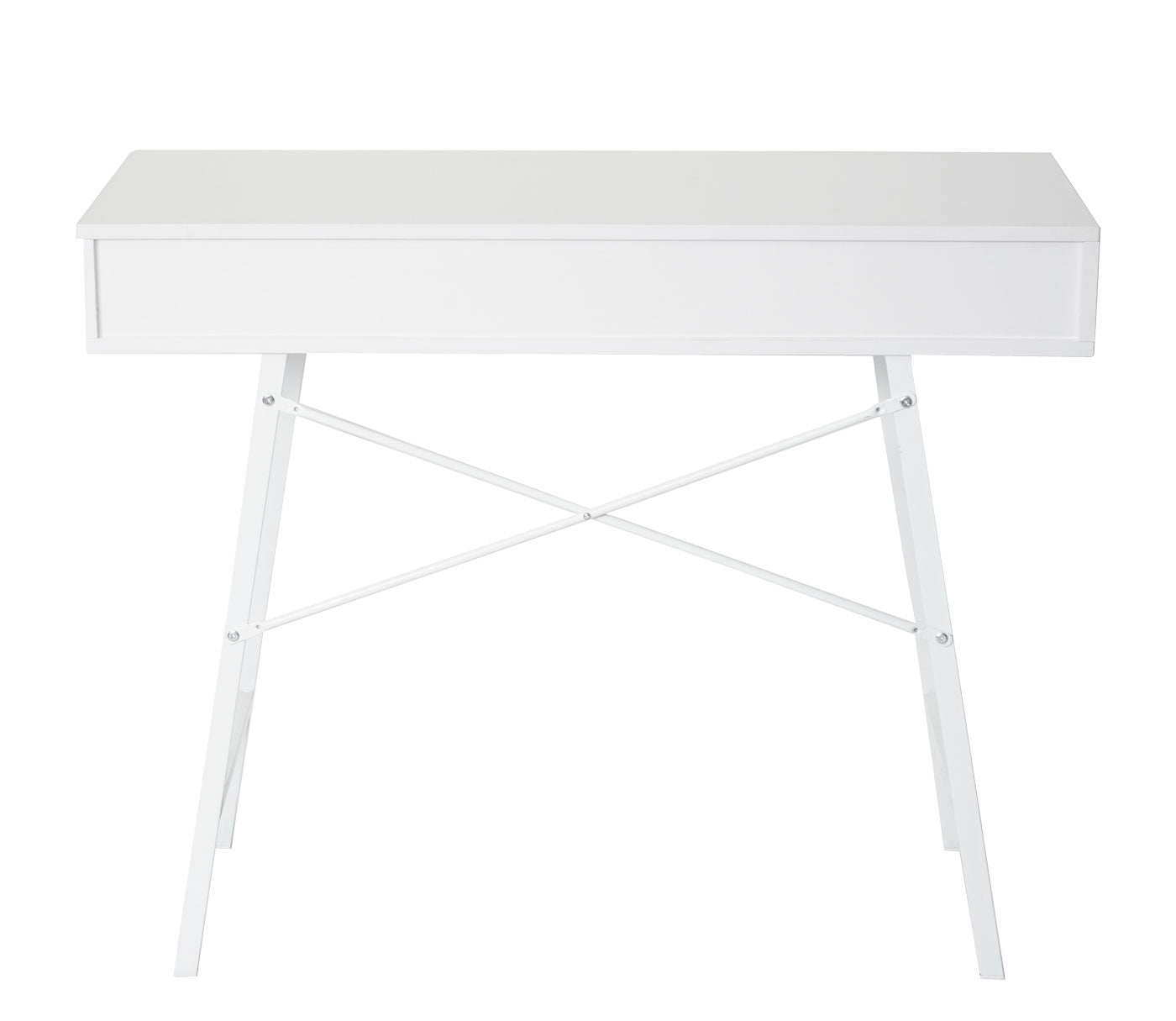 Cosmo Casa - Consoletafel - Opbergtafel - Houtstructuur - Wit