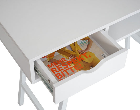 Cosmo Casa - Consoletafel - Opbergtafel - Houtstructuur - Wit