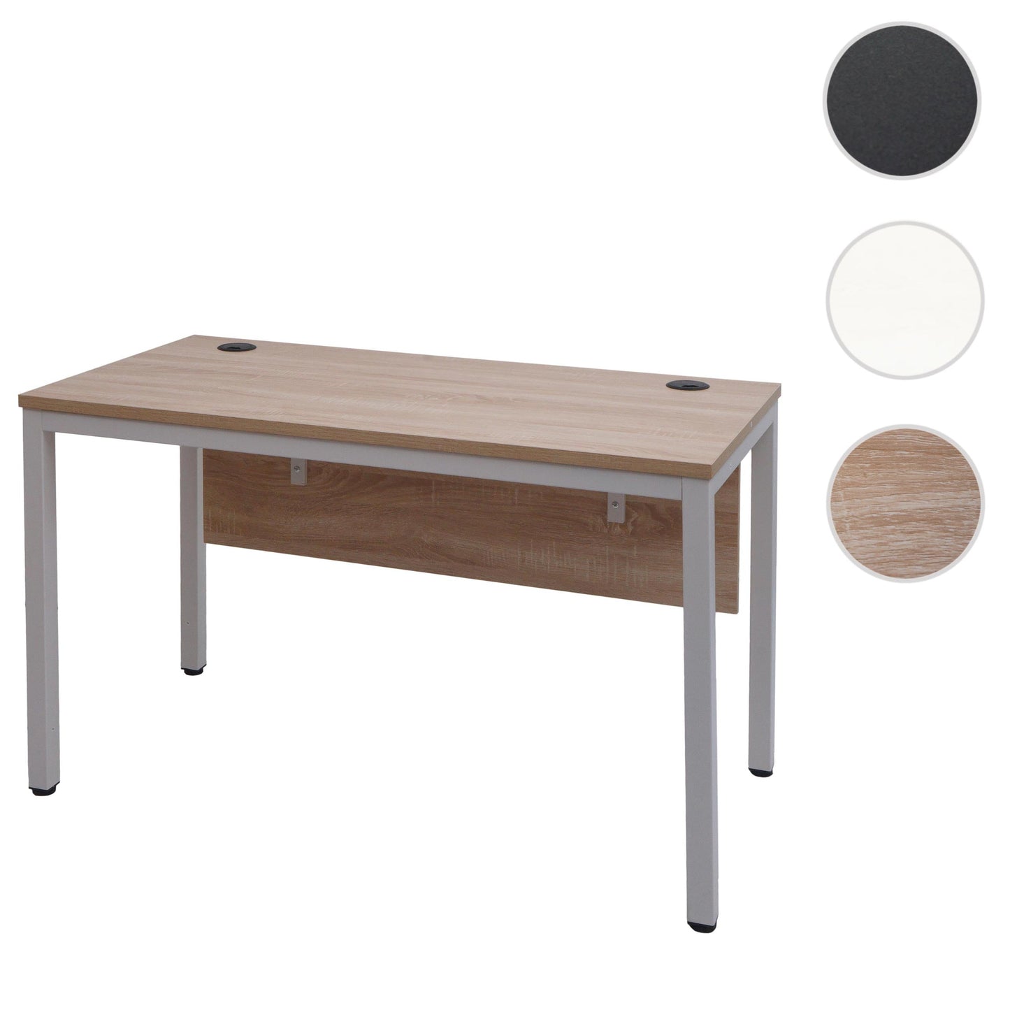 Cosmo Casa - Bureau - Kantoortafel Computertafel - Metaal & MDF - Wit - 120×60 cm