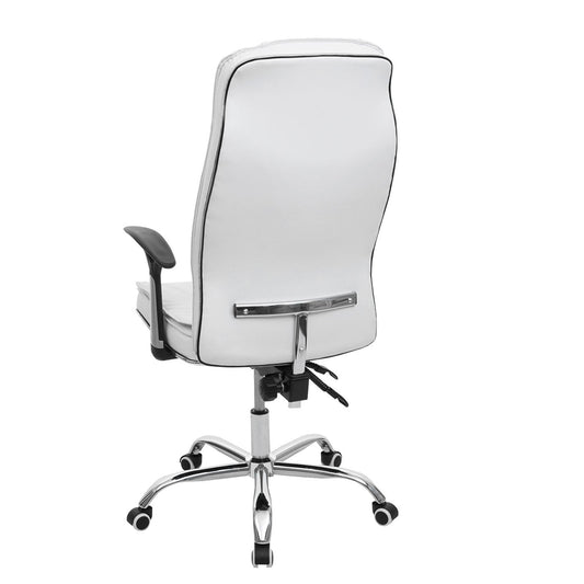 Cosmo Casa - Bureaustoel - Ergonomisch Design - Kunstleer - Wit