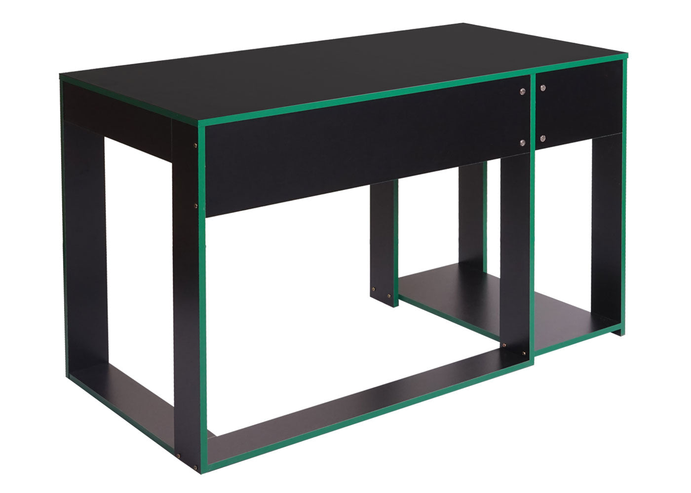 Cosmo Casa - Bureau - Computerbureau - Metaal - Zwart-groen - 120×60×76 cm