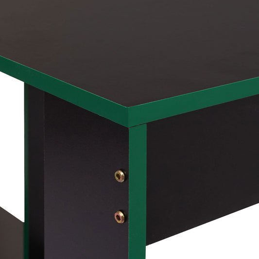 Cosmo Casa - Bureau - Computerbureau - Metaal - Zwart-groen - 120×60×76 cm