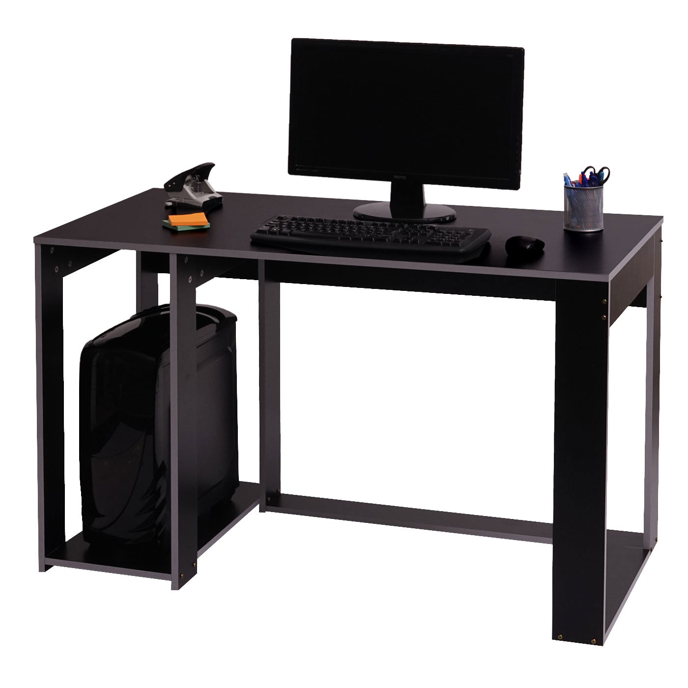 Cosmo Casa - Bureau - Computerbureau - Metaal - Zwartgrijs - 120×60×76 cm