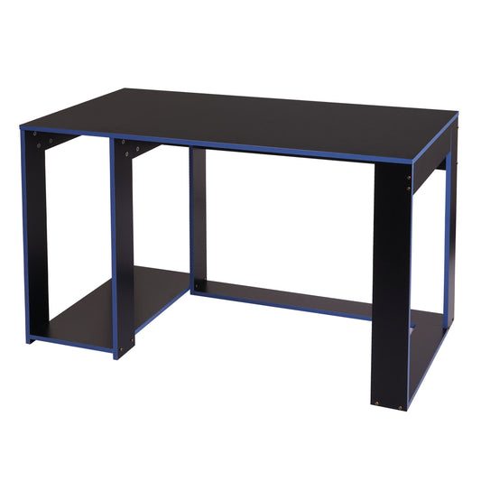 Cosmo Casa - Bureau - Computerbureau - Metaal - Zwart-blauw - 120×60×76 cm