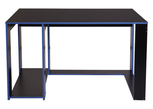 Cosmo Casa - Bureau - Computerbureau - Metaal - Zwart-blauw - 120×60×76 cm