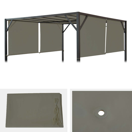 Cosmo Casa - Vervangende afdekking pergola paviljoen Baia - 3x3m - Taupe