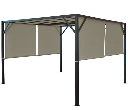 Cosmo Casa - Vervangende afdekking pergola paviljoen Baia - 3x3m - Taupe
