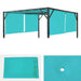 Cosmo Casa - Vervangende afdekking pergola paviljoen Baia - 3x3m - Turquoiseblauw