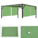 Cosmo Casa - Vervangende afdekking pergola paviljoen Baia - 3x3m - Groen