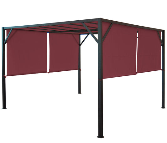 Cosmo Casa - Vervangende afdekking pergola paviljoen Baia - 3x3m - Bordeauxrood