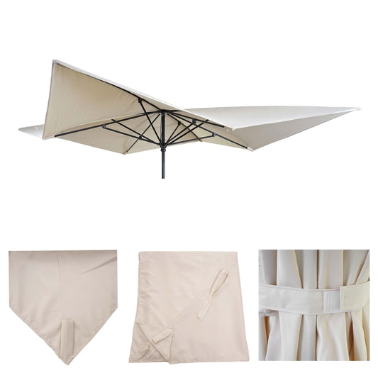 Cosmo Casa - Vervanghoes voor Luxe Parasol - 3x3m (+4,24m) - Polyester - Crème