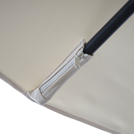 Cosmo Casa - Vervanghoes voor Luxe Parasol - 3x3m (+4,24m) - Polyester - Crème