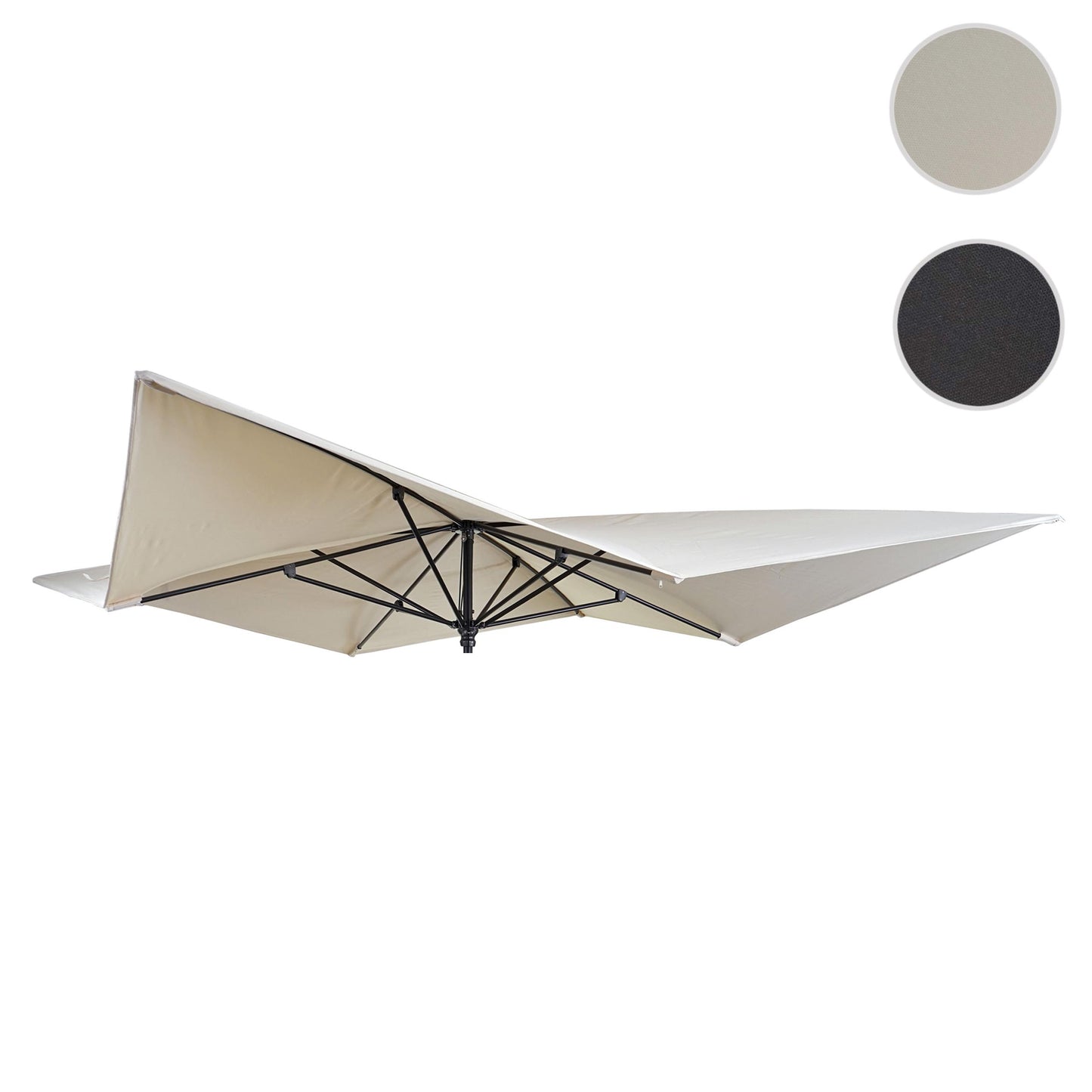 Cosmo Casa - Vervanghoes voor Luxe Parasol - 3x3m (+4,24m) - Polyester - Crème