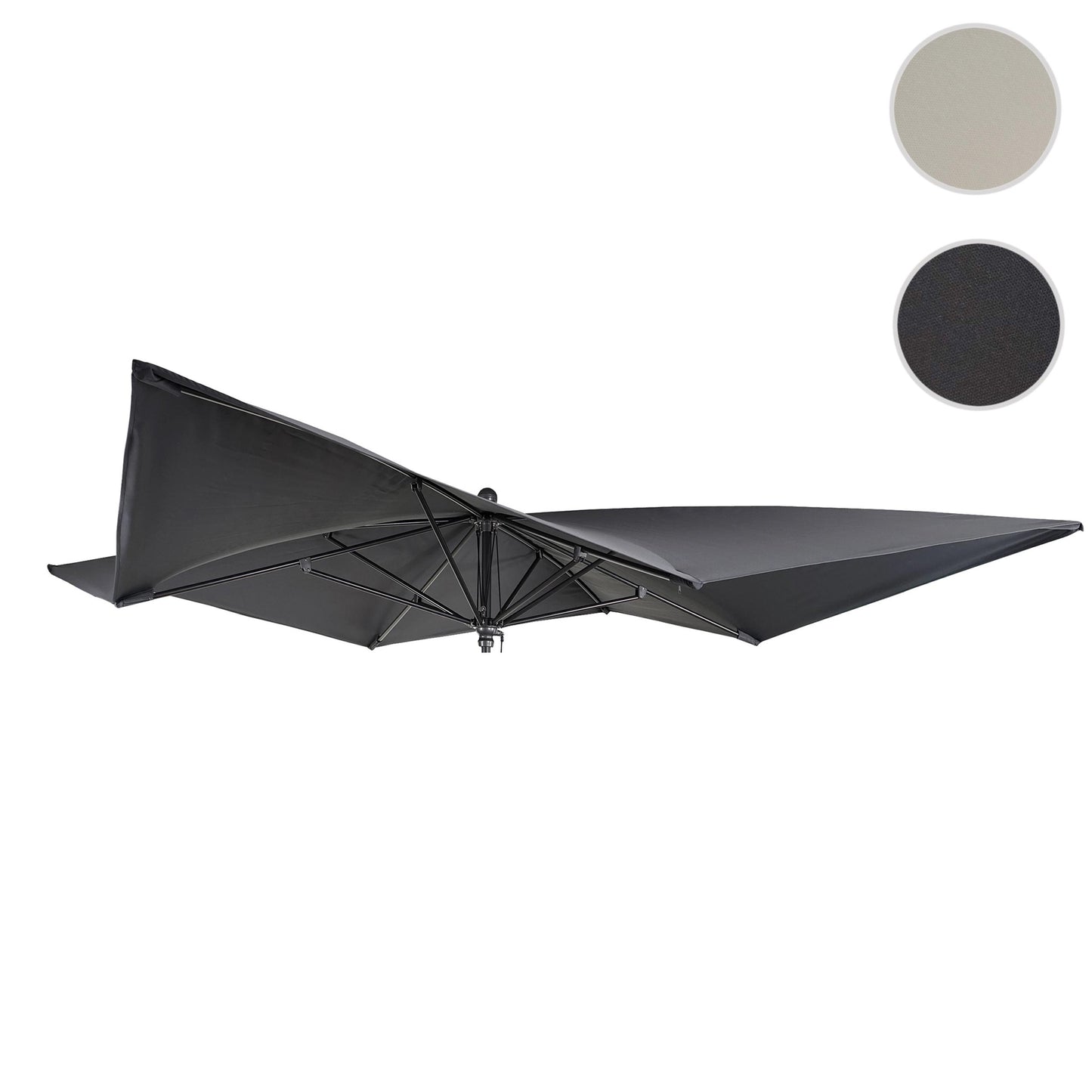 Cosmo Casa - Vervanghoes voor Luxe Parasol - 3x3m (+4,24m) - Polyester - Antraciet