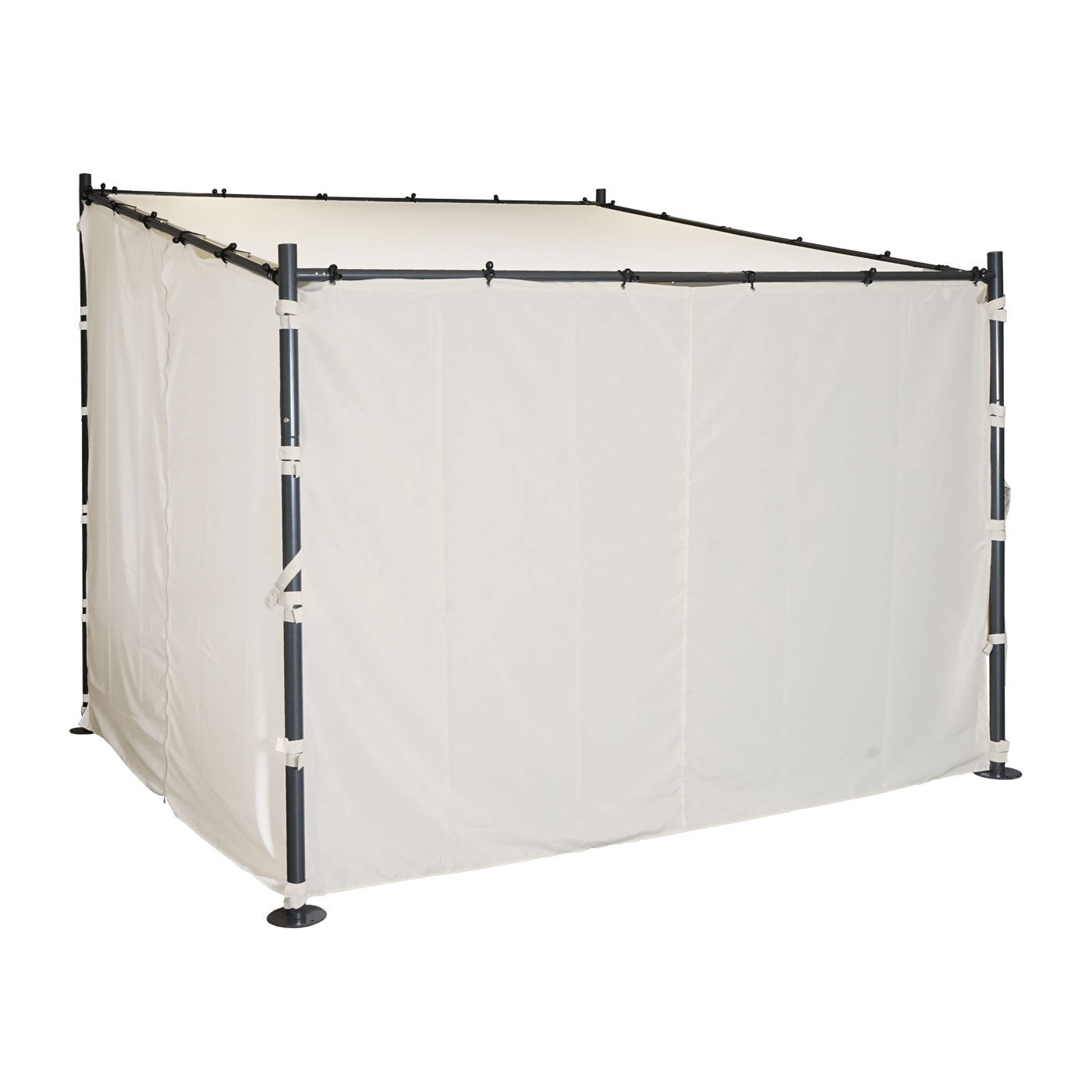 Cosmo Casa - Set van 4 zijwanden voor pergola - Vervangende zijwand voor prieel - 3x3m - Polyester crème