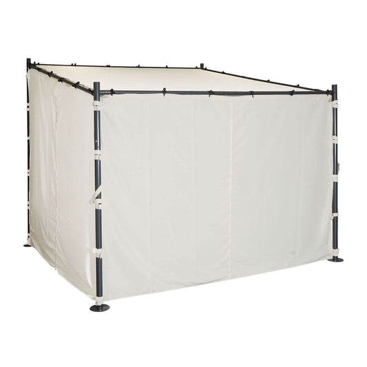 Cosmo Casa - Set van 4 zijwanden voor pergola - Vervangende zijwand voor prieel - 3x3m - Polyester crème
