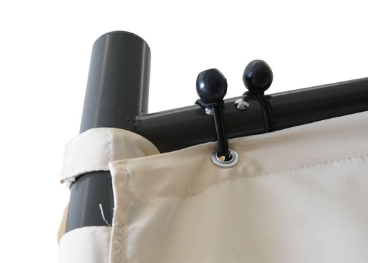 Cosmo Casa - Set van 4 zijwanden voor pergola - Vervangende zijwand voor prieel - 3x3m - Polyester crème