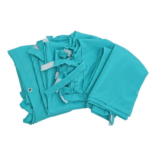 Cosmo Casa - Set van 4 zijwanden voor pergola - Vervangende zijwand voor prieel - 3x3m - Polyester turquoise