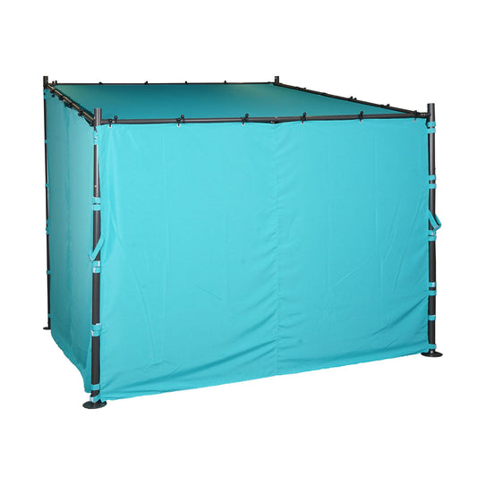 Cosmo Casa - Set van 4 zijwanden voor pergola - Vervangende zijwand voor prieel - 3x3m - Polyester turquoise