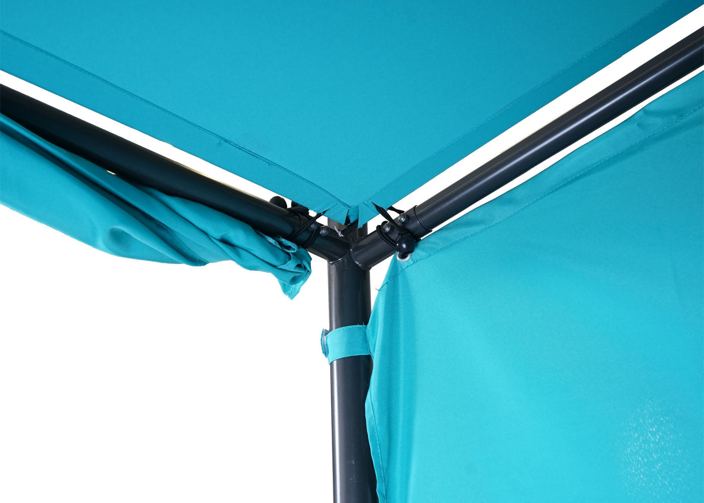 Cosmo Casa - Set van 4 zijwanden voor pergola - Vervangende zijwand voor prieel - 3x3m - Polyester turquoise