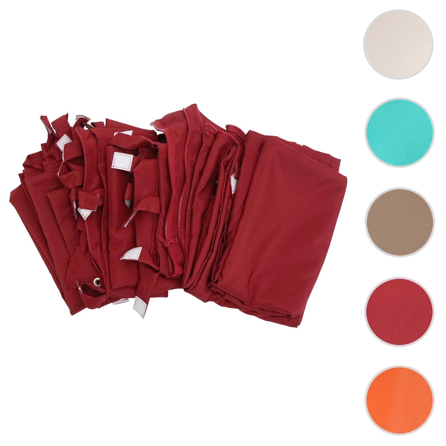 Cosmo Casa - Set van 4 zijwanden voor pergola - Vervangende zijwand voor prieel - 3x3m - Polyester bordeauxrood