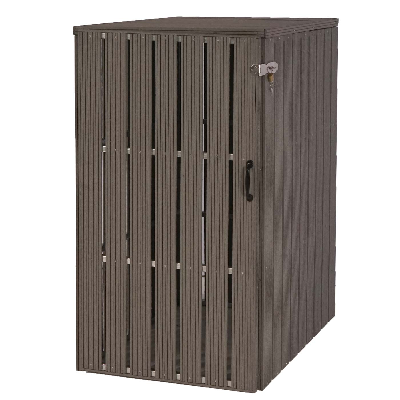 Cosmo Casa - WPC Vuilnisbakbekleding - Uitbreidbaar - Metaal Houtlook - 240L - Grijs