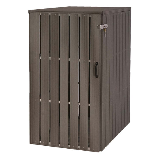 Cosmo Casa - WPC Vuilnisbakbekleding - Uitbreidbaar - Metaal Houtlook - 240L - Grijs