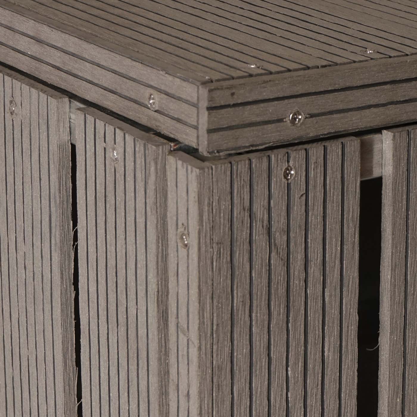 Cosmo Casa - WPC Vuilnisbakbekleding - Uitbreidbaar - Metaal Houtlook - 240L - Grijs