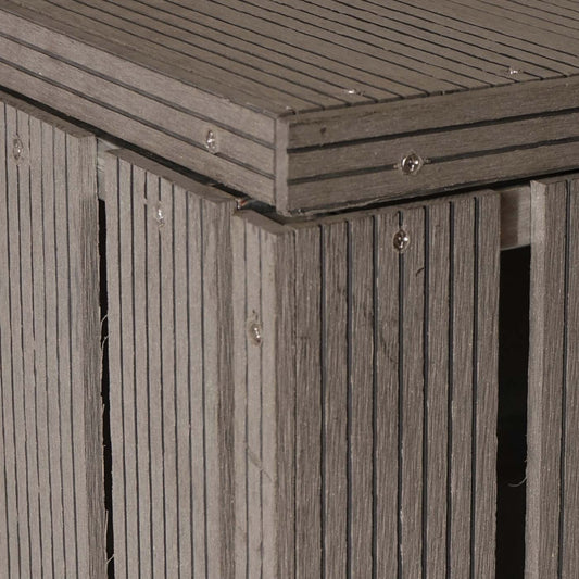 Cosmo Casa - WPC Vuilnisbakbekleding - Uitbreidbaar - Metaal Houtlook - 240L - Grijs