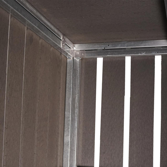 Cosmo Casa - WPC Vuilnisbakbekleding - Uitbreidbaar - Metaal Houtlook - 240L - Grijs