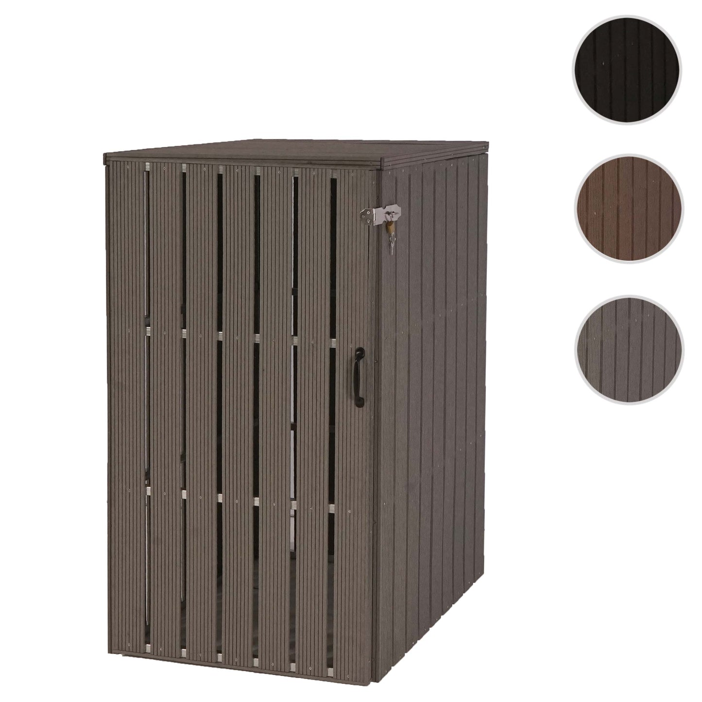 Cosmo Casa - WPC Vuilnisbakbekleding - Uitbreidbaar - Metaal Houtlook - 240L - Grijs